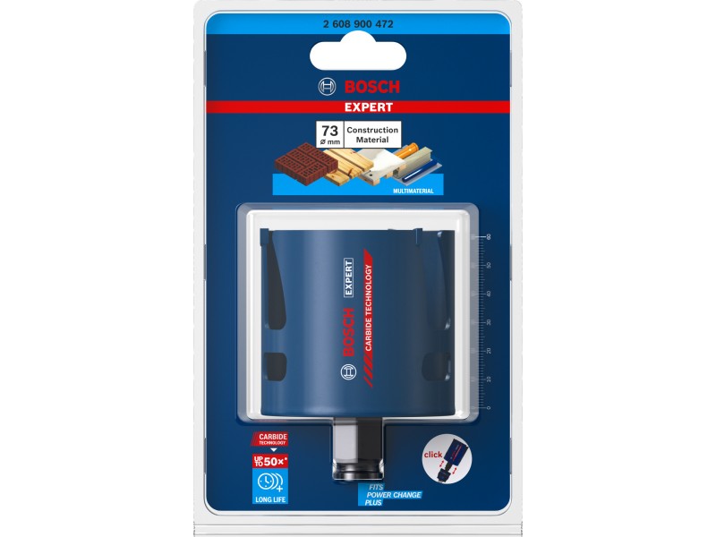 Žaga za izrezovanje lukenj Bosch EXPERT Construction Material, 73x60mm, 2608900472